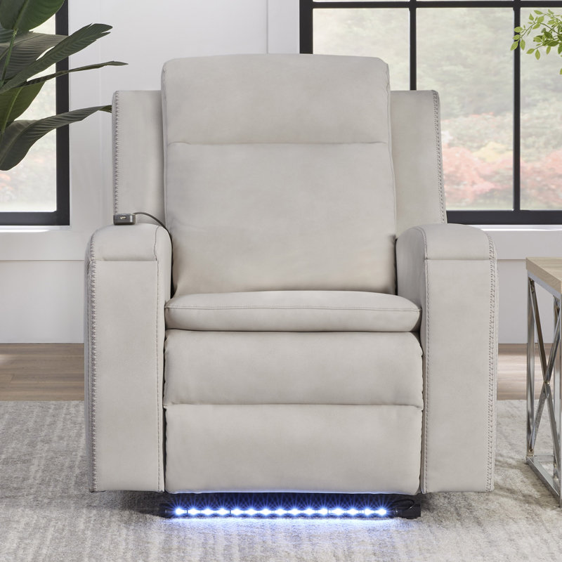 Fauteuil inclinable électrique Aboubakr avec massage thermique et auto-glissement, Buffy crème