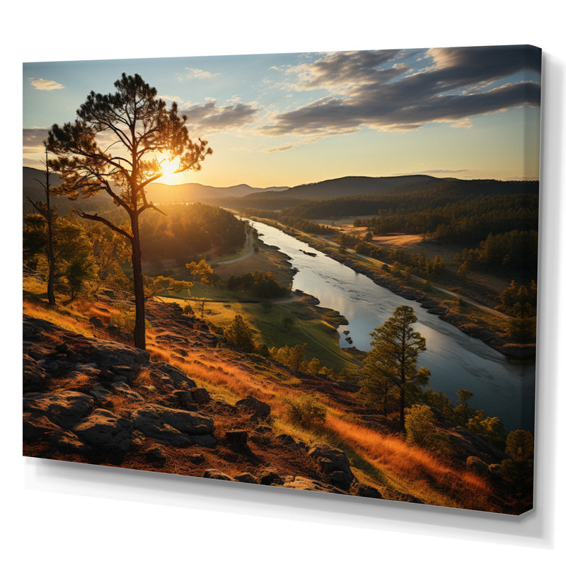 Alabama Country Landscape I - impression, H 34 po x l 44 po x P 1,5 po, Toile tendue