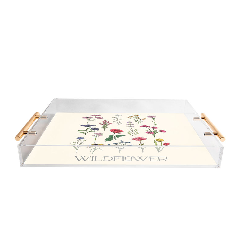 April Lane Art Wildflower I Acrylic Tray