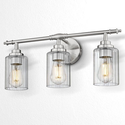 3 - Light Modern Vanity Light,Brushed Nickel