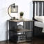 Élégante table de chevet en chêne antique et noir avec table de chevet pratique: pour un intérieur