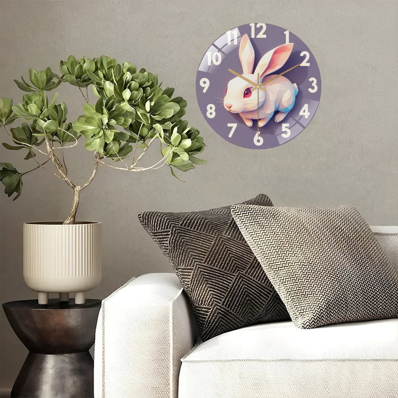 Horloge murale décorative pour la maison et le bureau - Horloge murale moderne en verre 12 po