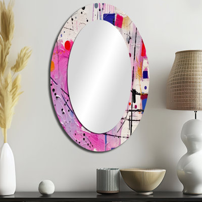 Miroir mural moderne rose Cubism Unleashed