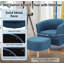  Fauteuil demi-tonneau pivotant avec repose-pieds Sharolynn-340204154