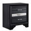 Table de chevet noire 3 chambres - Rangement fonctionnel et attrayant avec mobilier moderne à 3 tiroirs