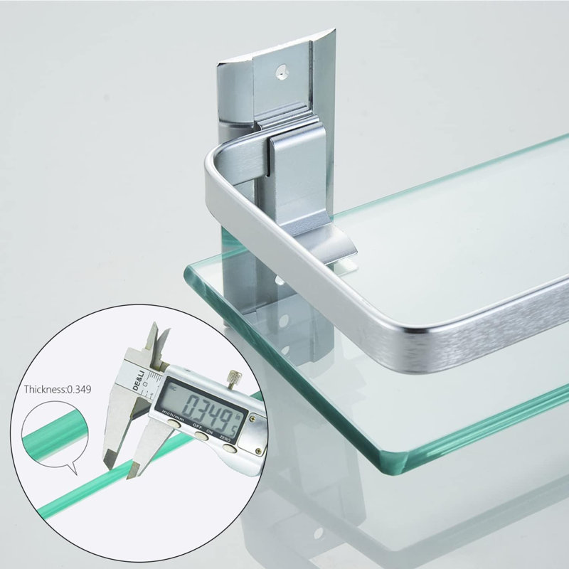 Kinsleigh 3 Piece Floating Shelf, Silver