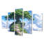 «Path To Tree In The Clouds», ensemble d'art mural chêne 5 pièces-1835765448