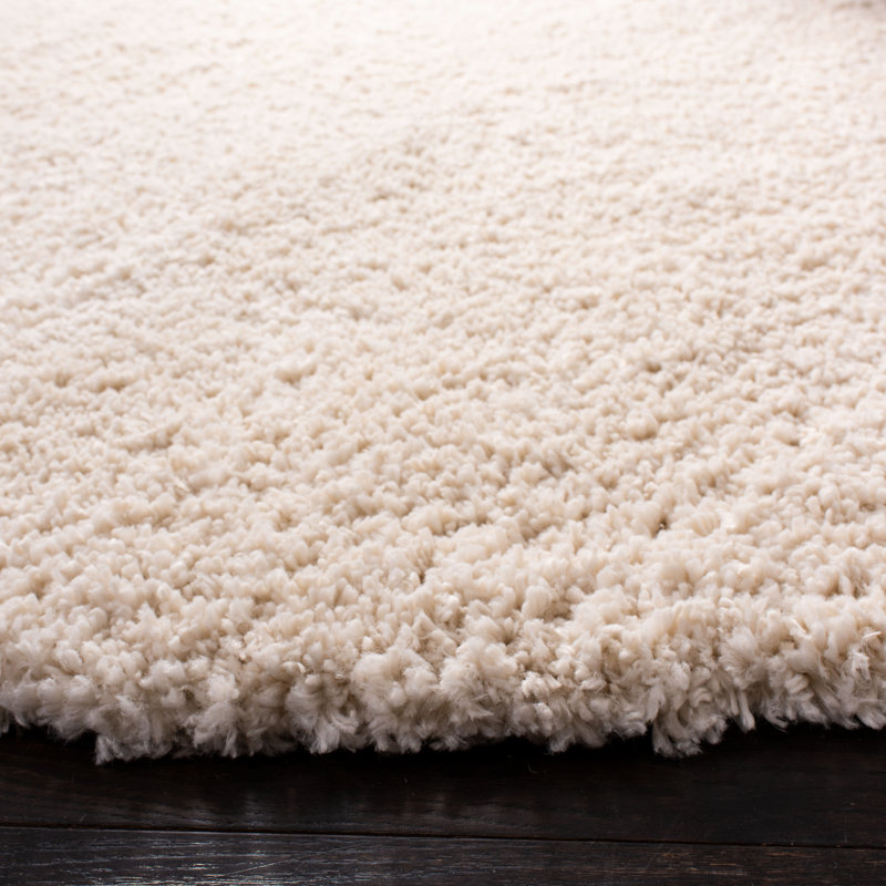 Tapis ivoire à poils longs Sador, Tapis de couloir 2 pi 3 po x 12 pi, Creme