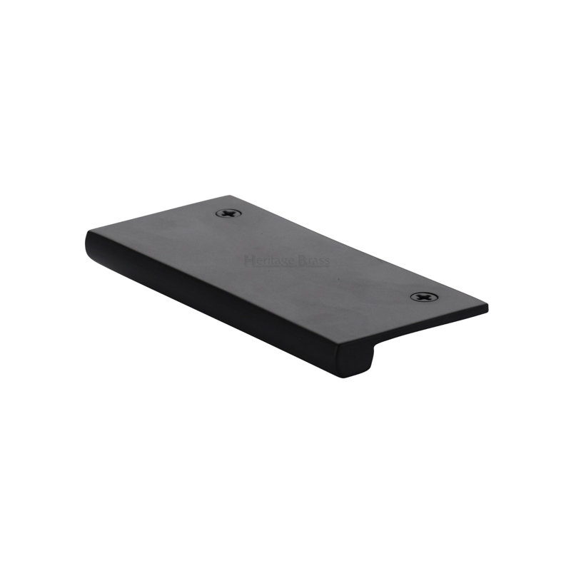 Heritage Brass Heritage EPT Edge Pull Cabinet Handle, Black Matt, 9cm