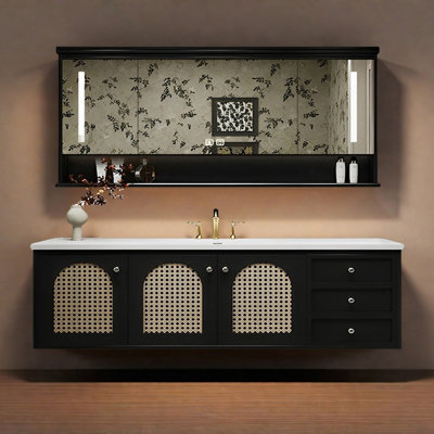Armoire de salle de bain élégante de style rétro français