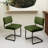Aveon 19.6" H Mid-Century Modern Channel Velvet Cantilever Dining Chairs-131574341-132279774