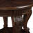 Solid Wood Round End Table with Shelf-1518809810