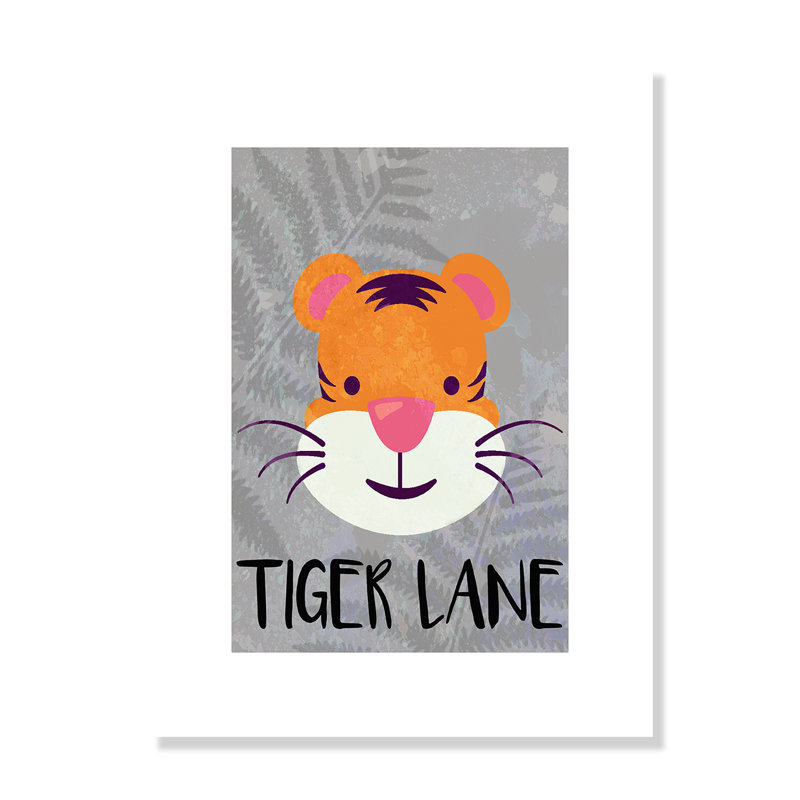Impression sur papier Tigert Lane Tiger Lane, H 16 po x l 12 po x P 1 po, Papier