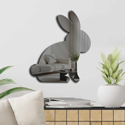Elegant Decorative Mirror for Easter, Smoked Color, 16.1 x 19.7 inches | 100% PLEXIGLASS (Thickness: 0.04 inches) & 100% EVA (Thickness: 0.4 inches) | Double-Sided Bands for Versatile Display | Perfect for Home Decor & Festive Celebrations
