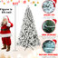Arbre floqué pré-éclairé de 9 pi avec embouts de 1930, support en métal stable et fil à mémoire à dépliage automatique pour un décor festif de Noël. 650 lumières blanches chaudes, assemblage facile-734810531
