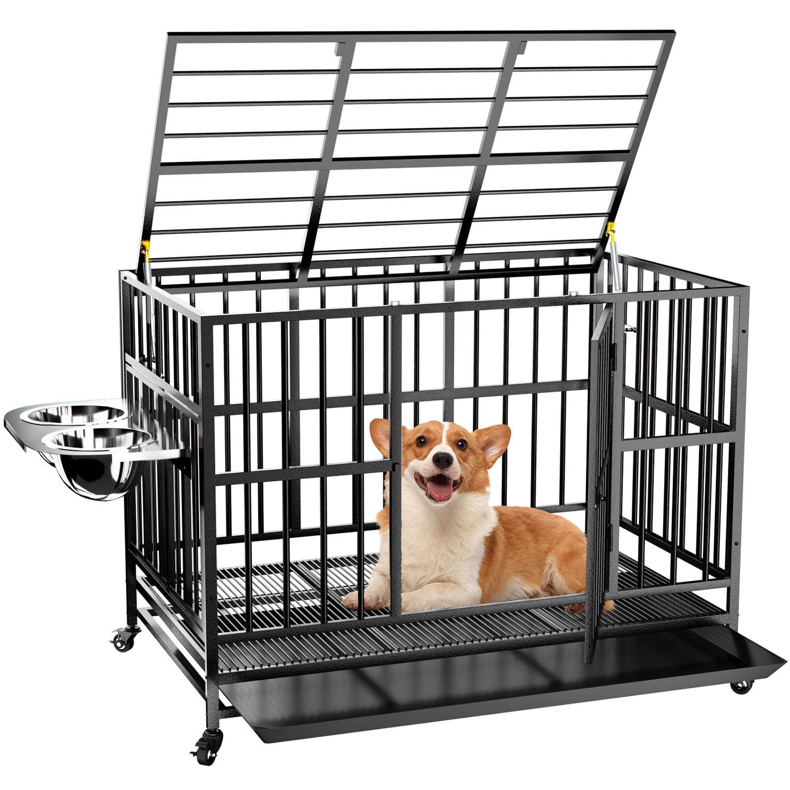 Tucker Murphy Pet™ Aobha Heavy Duty Dog Crate with Wheels/Unique Air ...