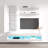 Lollis 63" Modern Floating Wall Mounted Entertainment Center with 16-Color LED Lighting, High Gloss Finish-201405565