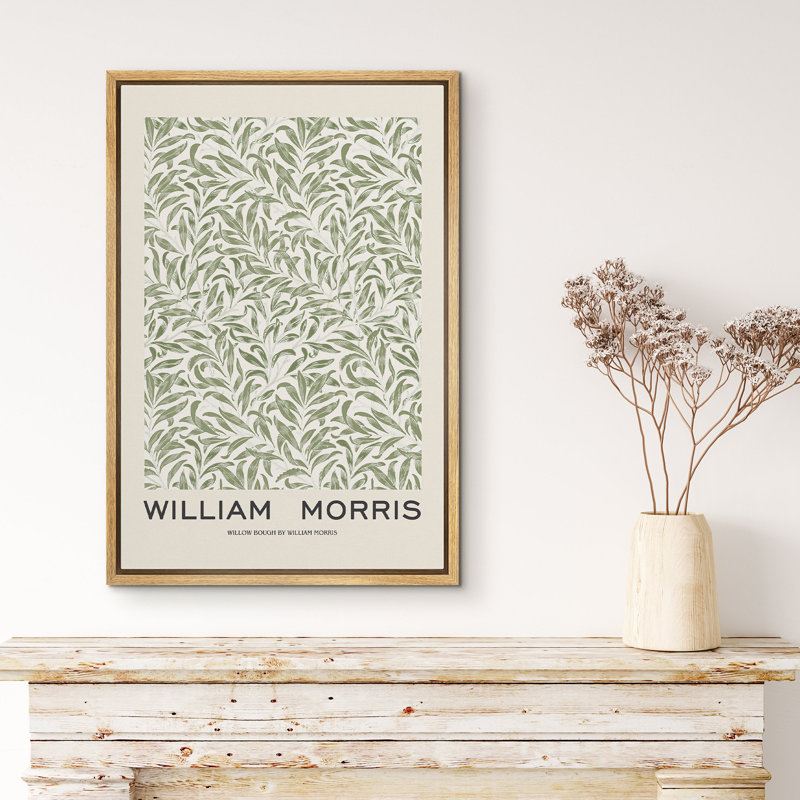 Art classique, reproduction d'art sur toile, motif de fleurs de saule par William Morris, H 36 po x l 24 po, Naturel