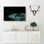 Teal Blue Electric Guitar - Wrapped Canvas Painting-55358725