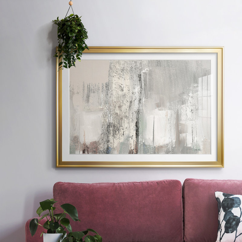 Rivage scintillant, impression sur papier, Or, H 27 po x l 39 po x P 1,5 po