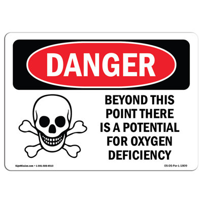Oxygen Deficiency Beyond This Point Danger Sign