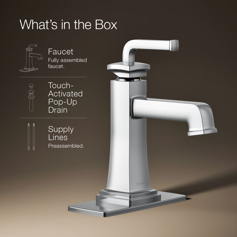 Riff Single-Handle Bathroom Sink Faucet, Polished Chrome