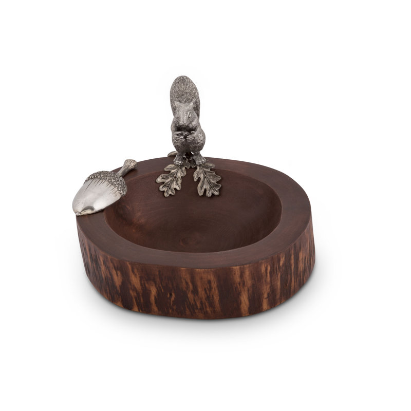 Vagabond House Woodland Creatures Wood Candy Bowl