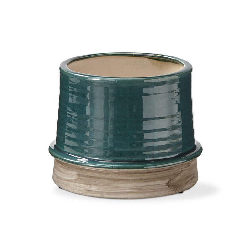 Radius Planter Small, 5.5" H x 6" W x 6" D, Green