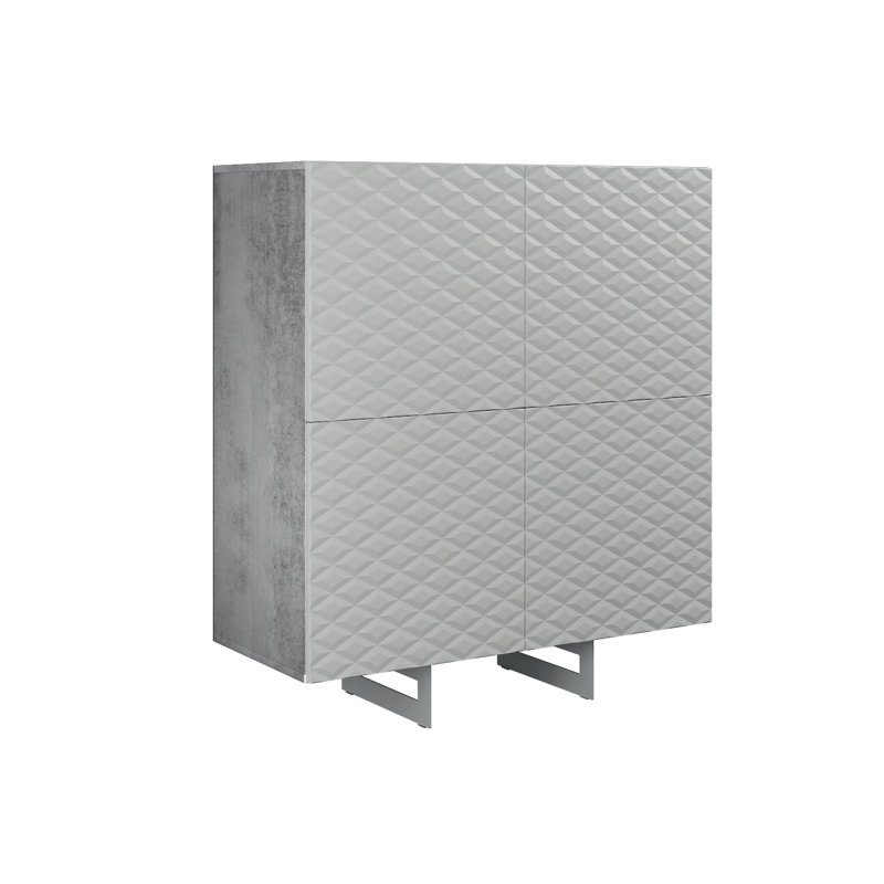 Barbarra 110cm Sideboard, Concrete/Grey