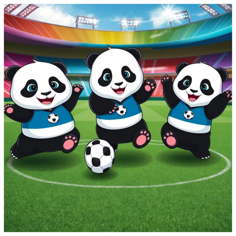 Dessin de housses de couette de soccer panda, Très grand lit