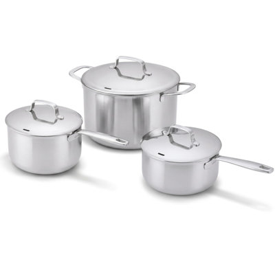 Alva Maestro 5-ply Fully Clad Stainless Steel Saucepan & Stock Pot Set, 3-piece