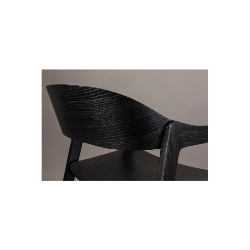 Westlake Solid Wood Arm Chair, Black