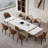 Andrik 9 - Piece Dining Set with 94.5'' Extendable Sintered Stone Table and 8 Dining Chairs for 8-10-463090747