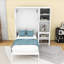 Lit escamotable simple avec bibliothèque rotative et bureau extensible-1668784664
