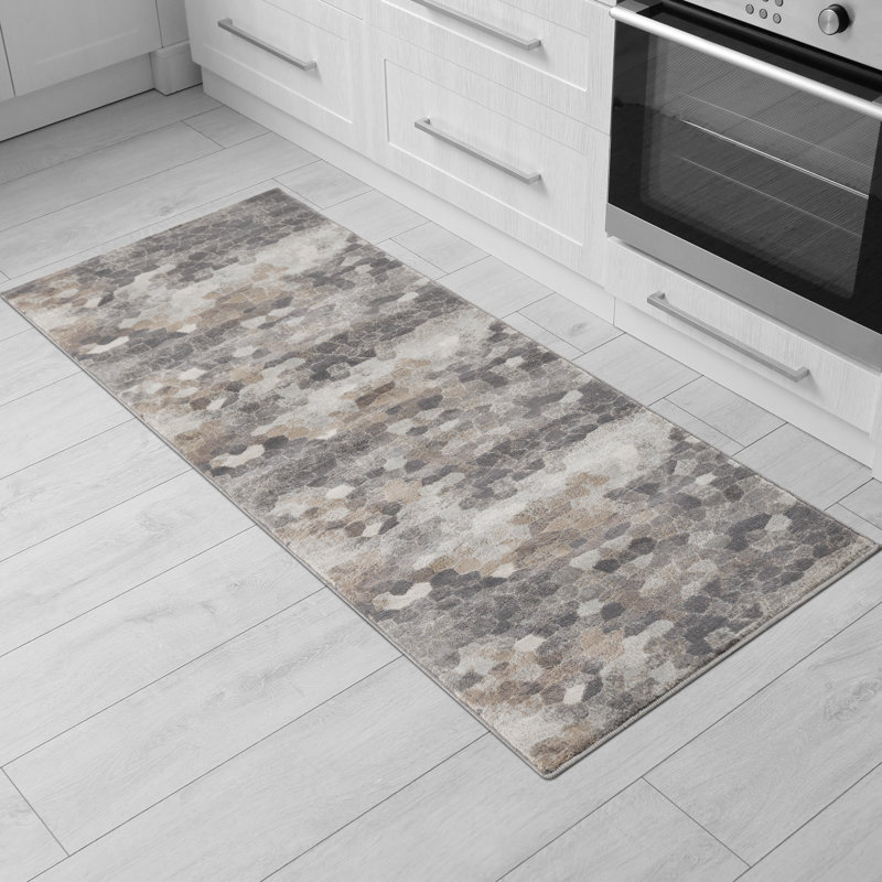 Langner Geometric Beige Area Rug, Runner 2'3" x 20'