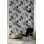 Abstrait adhésif mural noir et blanc abstrait