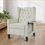 Fauteuil inclinable inclinable moderne avec table d'appoint pliable Ports USB | Polyester beige-806909617