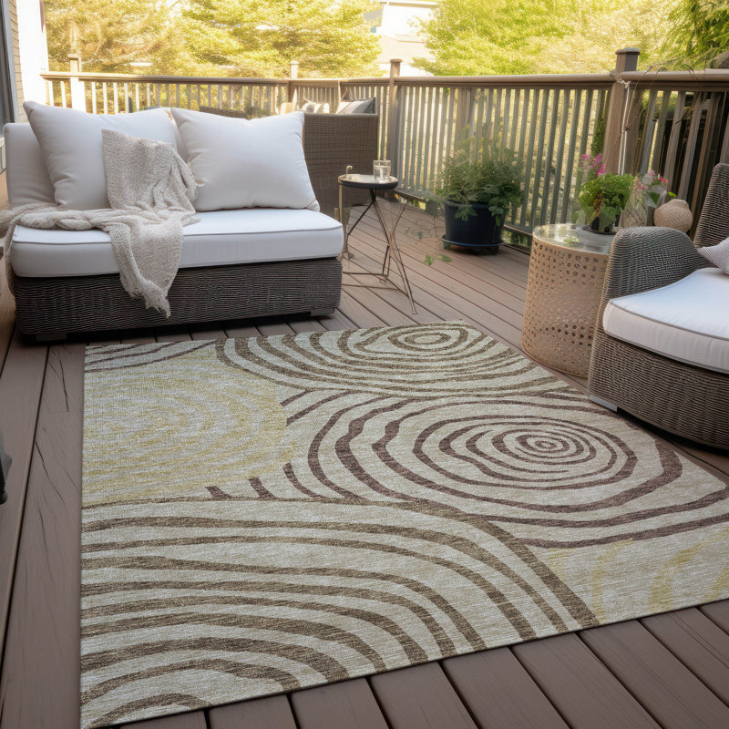 Tapis de porte d'extérieur antidérapant Leis, Rectangulaire 8 pi x 10 pi
