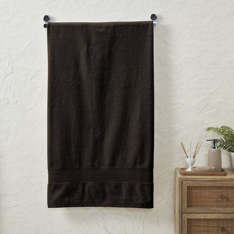 Serviette de bain 100% coton, Chocolat