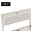 Velvet Storage Bed With 4 Drawers & LED Headboard, Upholstered Frame With USB-C Port, European Double & King, Beige-511504199