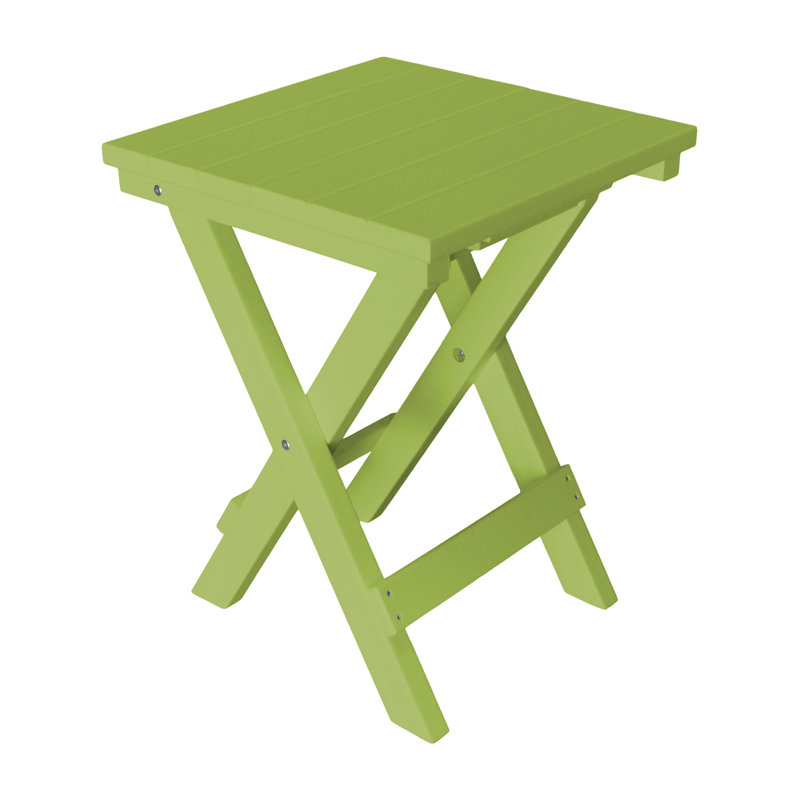 Cowie Square Folding Outdoor Bistro Table , 21'' in. W 21'' in. D, Lime