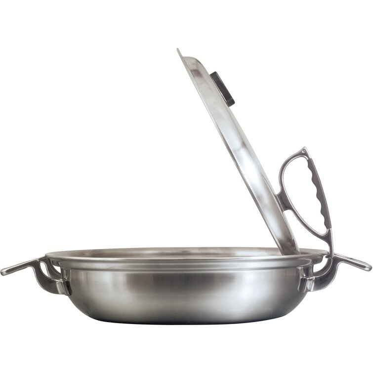 CookCraft 13-Inch French Skillet with Glass Latch Lid 