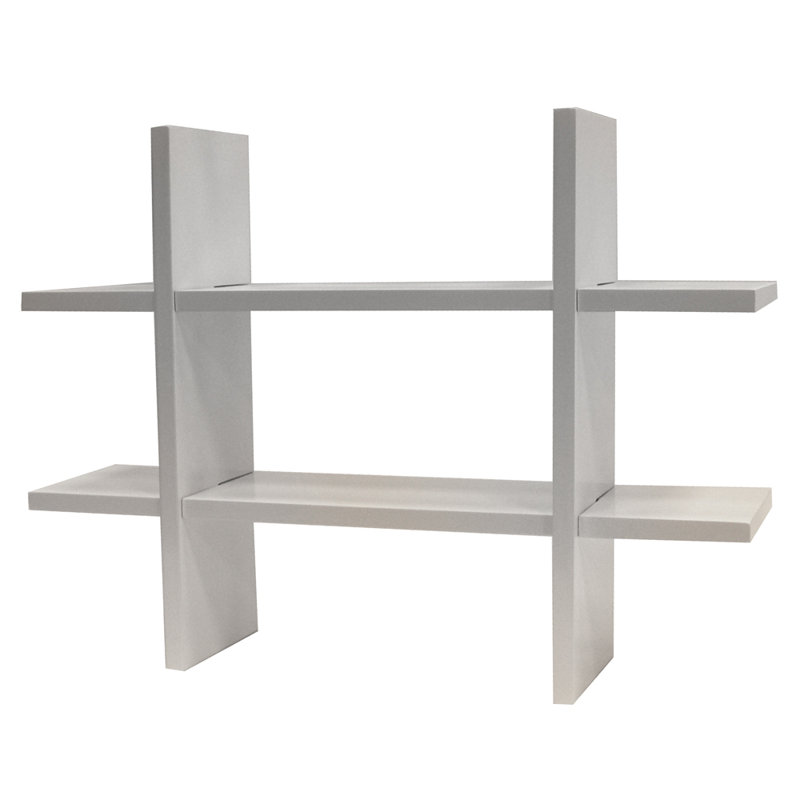 2 Piece Floating Shelf, White