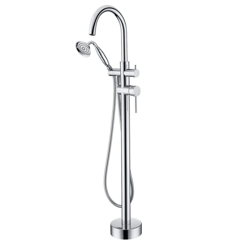 Robinet de baignoire 2 poignées, Chrome