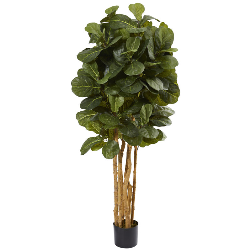 Faux Fiddle Leaf Fig Tree in Pot, 60" H x 30" W x 30" D
