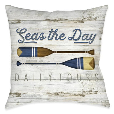 Seas The Day Outdoor Decorative Pillow