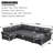 U Shaped Oversized Sleeper Sectional Sofa Pull Out Bed With Storage Chaise-752668422