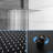 Matte Black 10 Inch Square Ceiling Mount Dual Shower Head System With - Scald Feature, Rainfall Spray Pattern, And Handheld For Comfort Easy Installation, Included-118819304