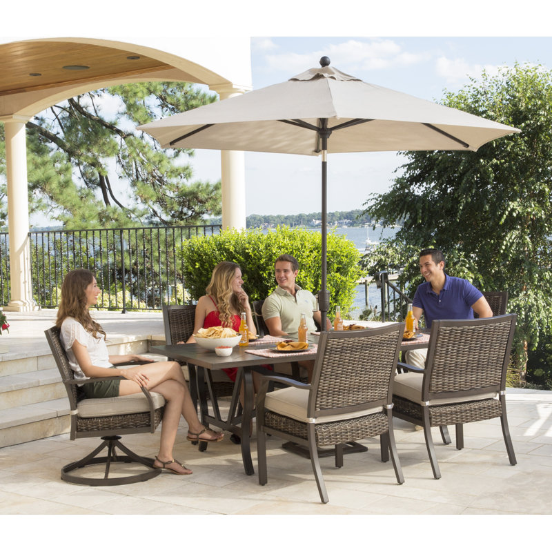 Ensemble repas 7 pièces avec coussins Bedard