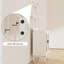 Armoire de rangement pour animaux de 58 po de hauteur, organisateur d'aliments pour animaux blanc avec tablettes ouvertes, portes en filet et tablettes latérales pour articles pour chiens et chats, conception anti-basculement-130371689